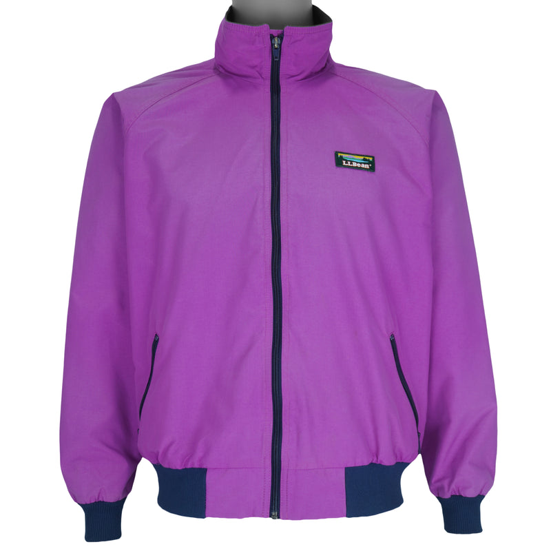 LL Bean - Purple Bomber Jacket 1980s Large