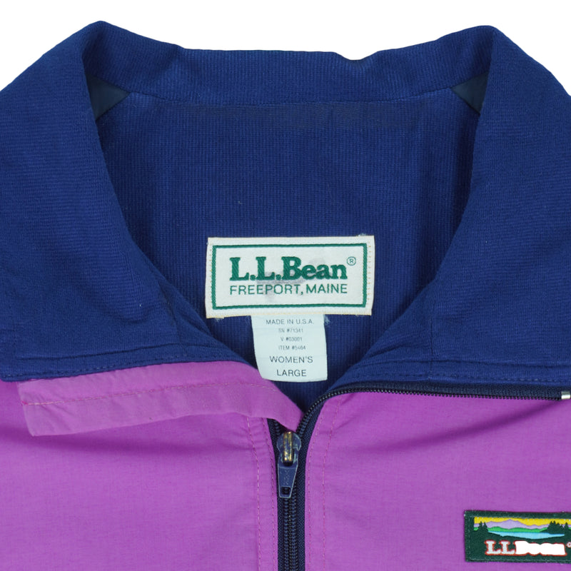 LL Bean - Purple Bomber Jacket 1980s Large