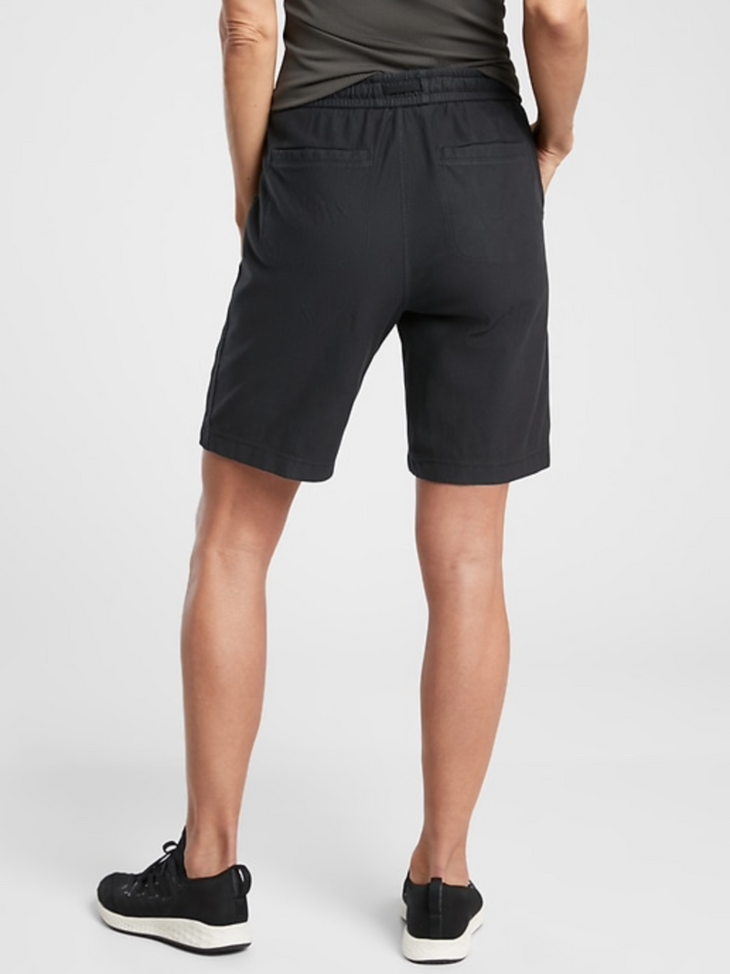Athleta Black Elastic Waist Stretchy Farallon Bermuda