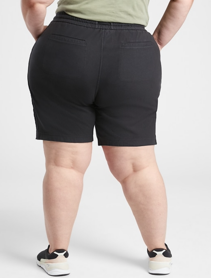 Athleta Black Elastic Waist Stretchy Farallon Bermuda