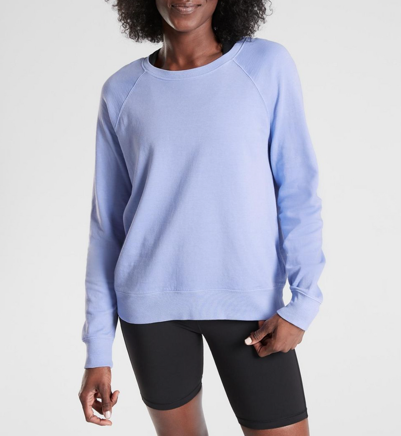 Athleta Victorian Periwinkle Long Sleeve Sundown Sweatshirt Top