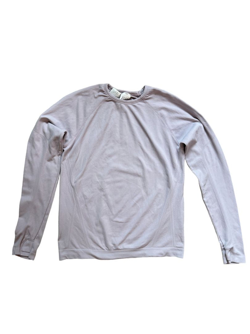Athleta Girl Power Up Seamless Long Sleeve Shirt - Lilac /Size Youth Medium