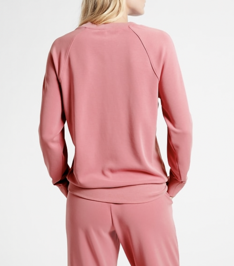 Athleta Antique Rose Scoop Neck Long Sleeve Seasoft Sweatshirt
