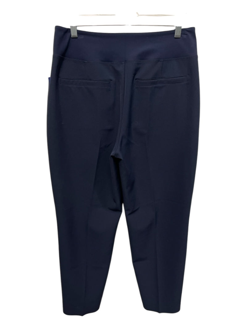 Athleta Size 8 Navy Blue Polyester Blend Elastic Waistband Faux Fly Pants