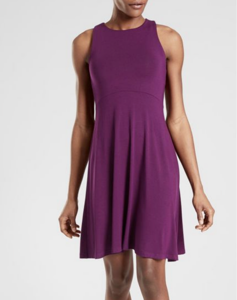 Athleta Velvet Plum Sleeveless Santorini Thera Dress