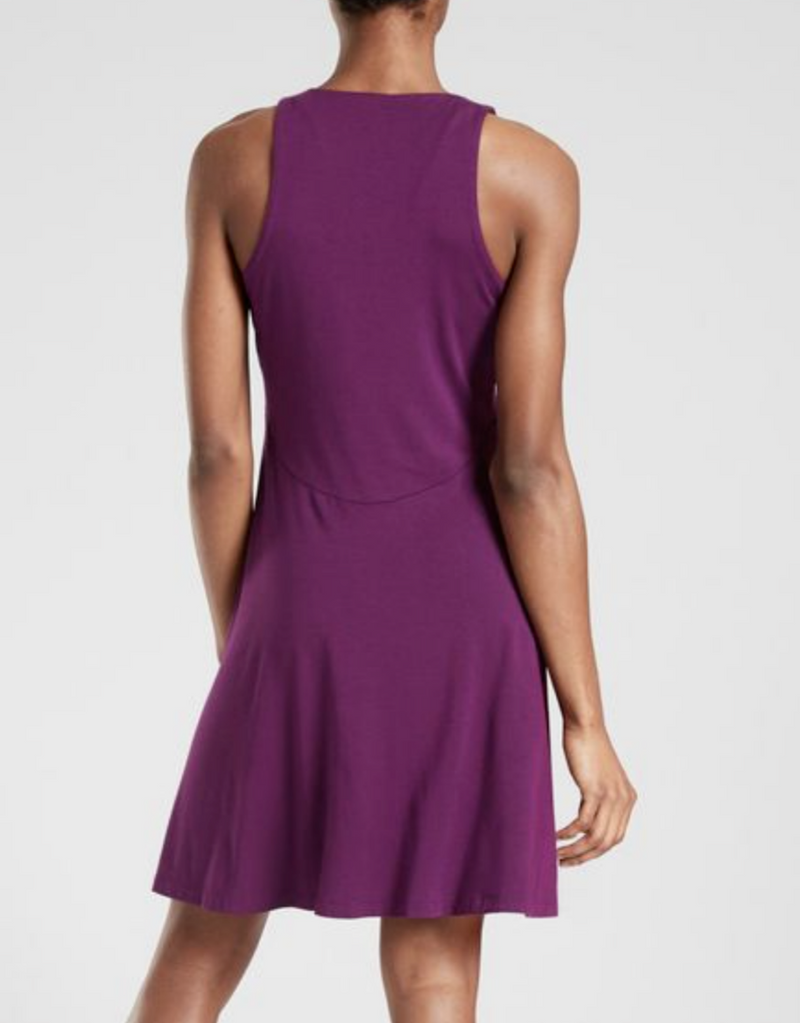 Athleta Velvet Plum Sleeveless Santorini Thera Dress