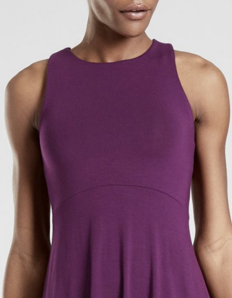 Athleta Velvet Plum Sleeveless Santorini Thera Dress