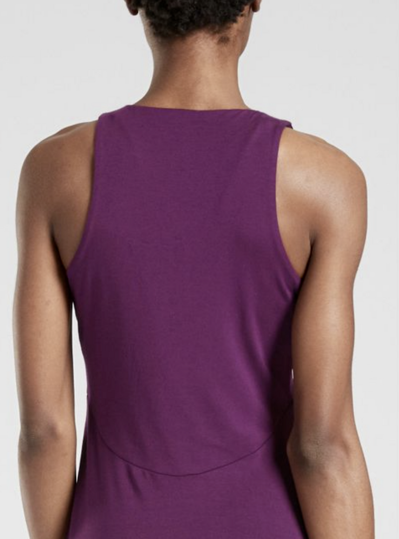 Athleta Velvet Plum Sleeveless Santorini Thera Dress