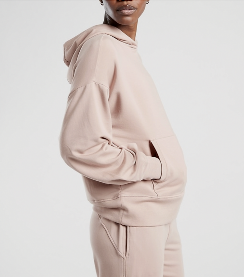 Athleta Mocha Latte Long Sleeve Balance Hoodie Sweatshirt Top