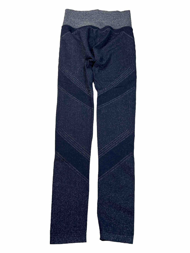 Athleta Women's Navy Blue Twilight Tight Metallic Reflective Leggings - S