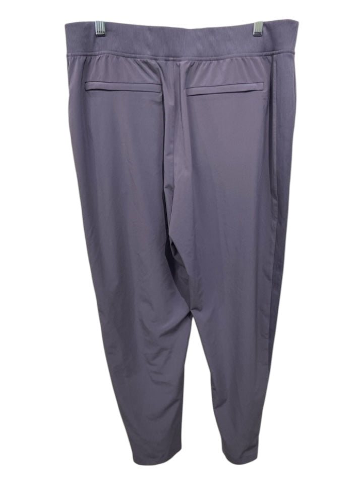 Athleta Size 14 Grayish Purple Polyester Elastic Waist Jogger Pants