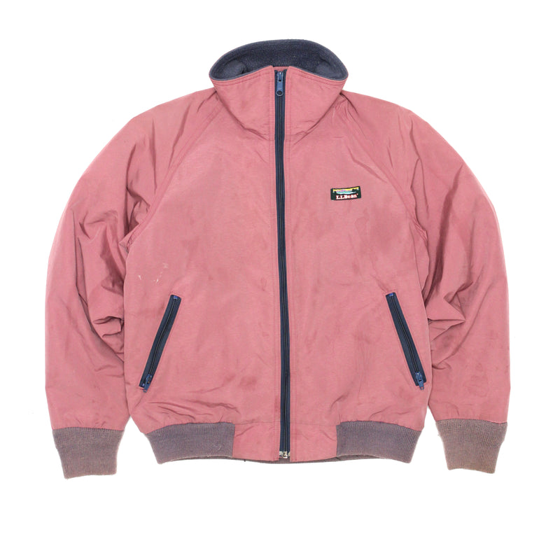 LL Bean Mauve Fleece Windbreaker (S)