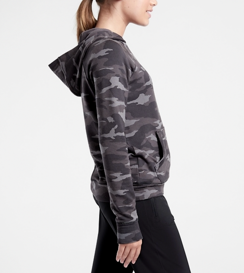 Athleta Girl Black Camo In Your Element 2.0 Hoodie Sweatshirt