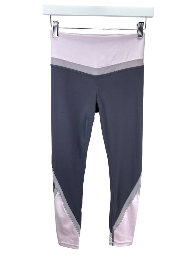 Athleta Women's Elation Color Block 7/8 Active Tight Grey/Pink Size XS