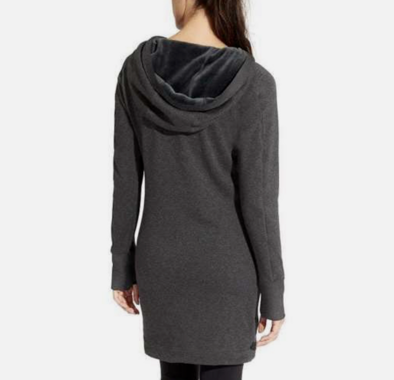 Athleta Charcoal Thumbholes Long Sleeve Soft Cozy Karma Hoodie Dress