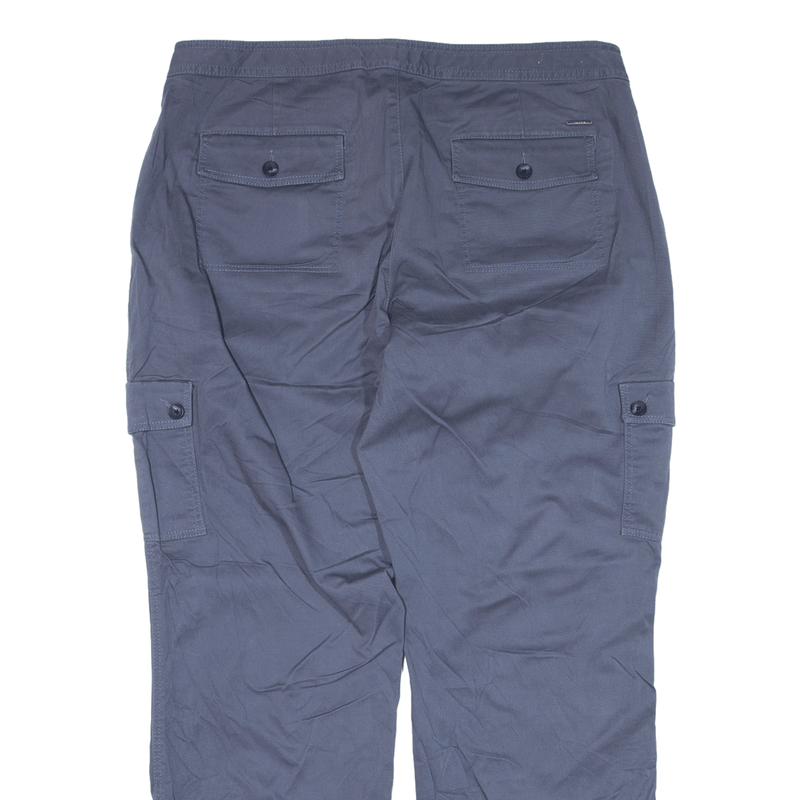 LL BEAN Cargo Trousers Blue Regular Straight Womens W34 L29