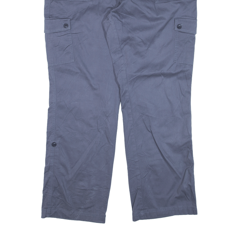 LL BEAN Cargo Trousers Blue Regular Straight Womens W34 L29