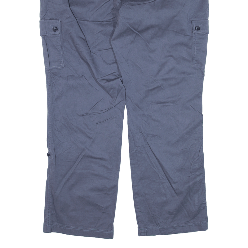 LL BEAN Cargo Trousers Blue Regular Straight Womens W34 L29