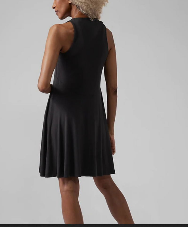 Athleta Black Sleeveless Santorini Thera Dress