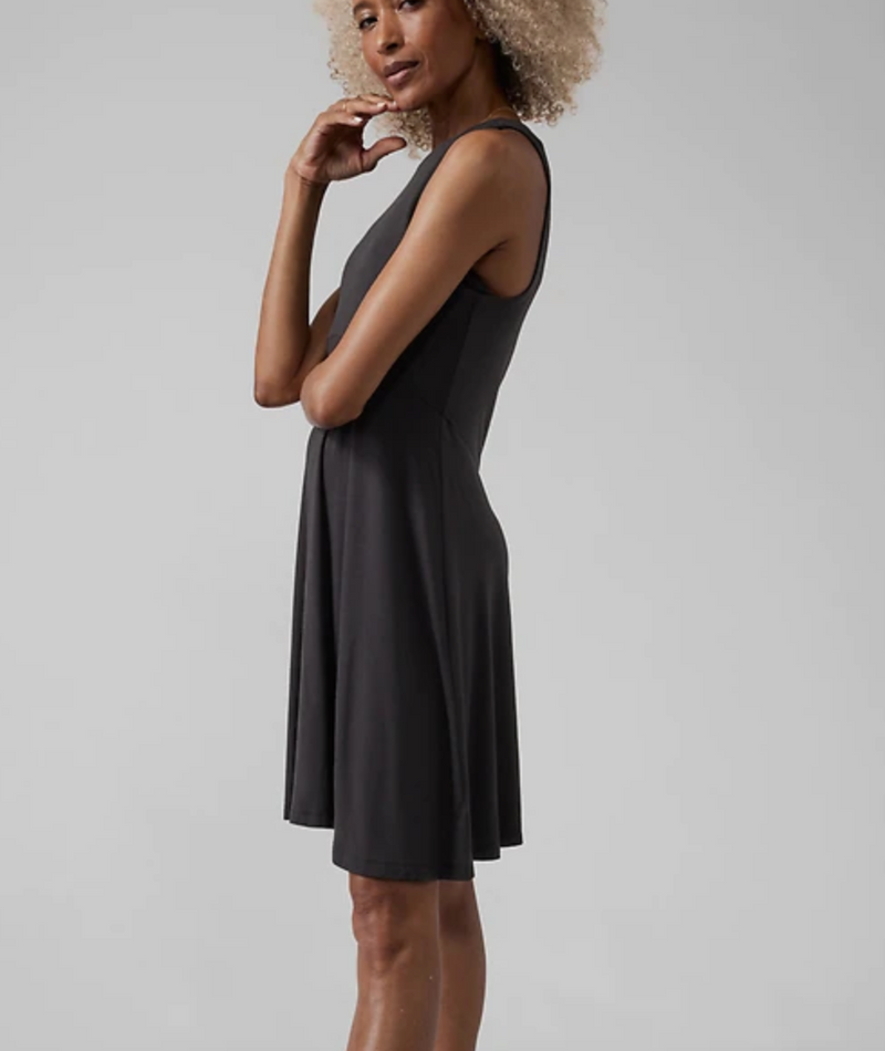 Athleta Black Sleeveless Santorini Thera Dress