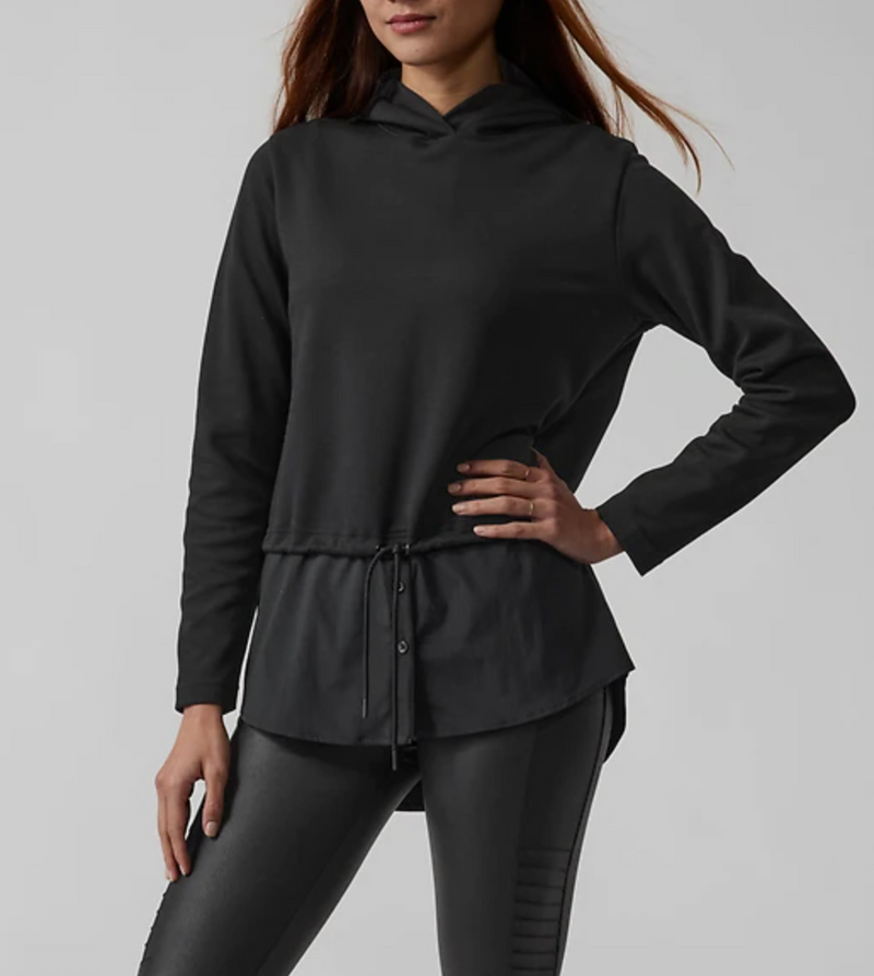 Athleta Black Gallery Hoodie Top