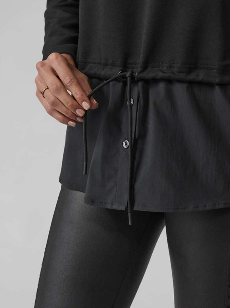 Athleta Black Gallery Hoodie Top