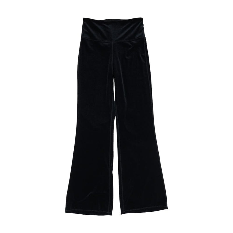 Black Solid Active Pants