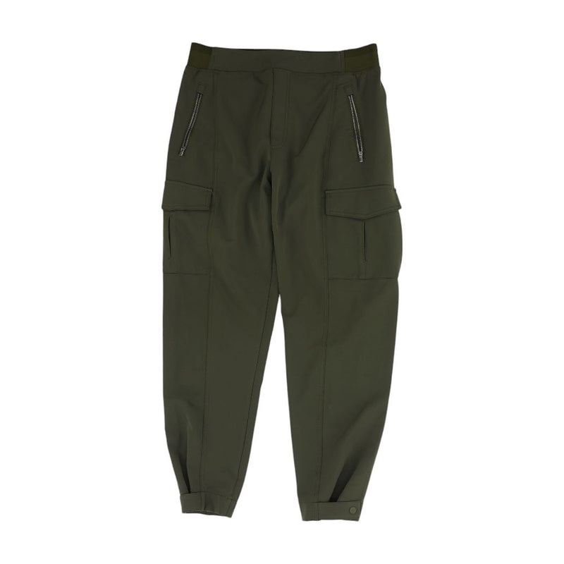 Green Solid Active Pants