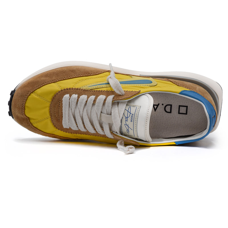 DATE Athleta Sneakers Men Yellow With Nylon Label