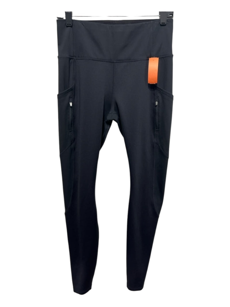 Athleta Size Medium Tall Black Polyester Blend Pockets Legging Athletic Pants
