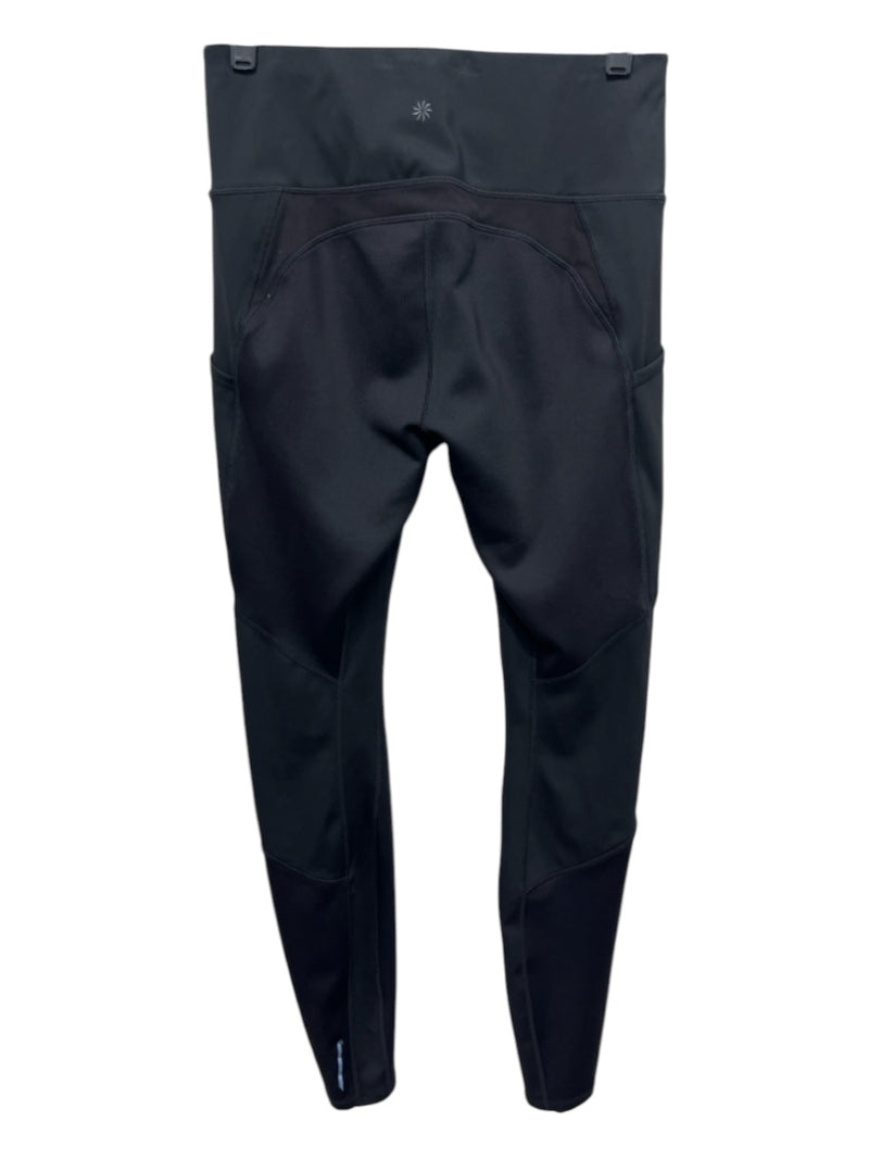Athleta Size Medium Tall Black Polyester Blend Pockets Legging Athletic Pants