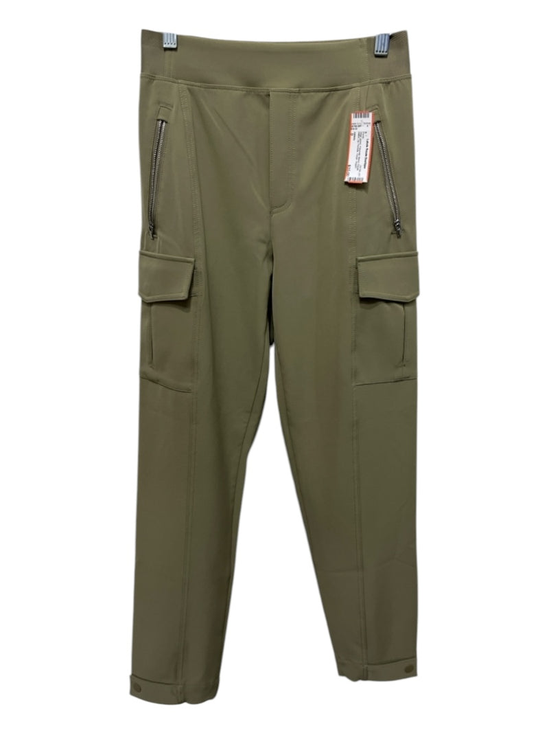 Athleta Size 0 Sage green Polyester Blend Elastic Waist Zip Pockets Cargo Pants