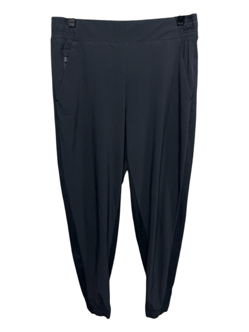 Athleta Size 10 Black Polyester Blend Elastic Waist Pockets Jogger Pants