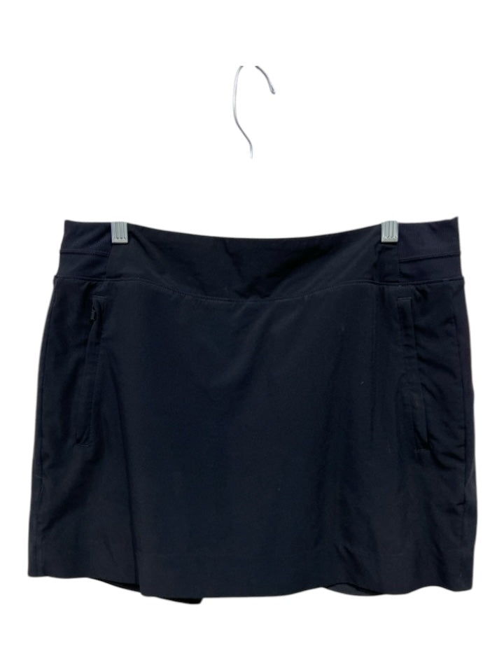Athleta Size 14 Black Pockets Ribbed Skort Skirt