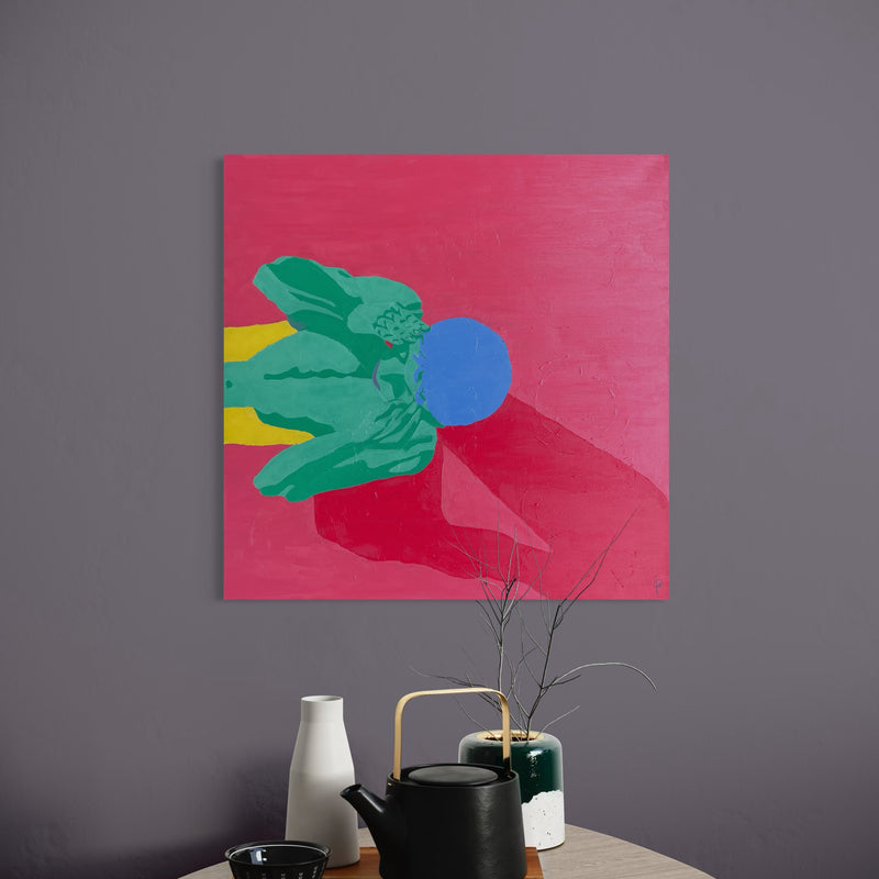 Oil painting 60x60 cm - Late Night Painting