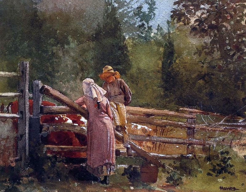 Feeding Time by Winslow Homer - Hand Painted Oil Painting