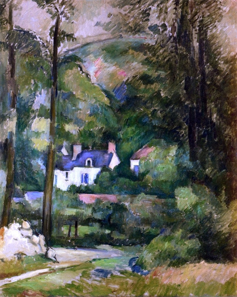 Houses in the Greenery by Paul Cezanne - Hand Painted Oil Painting