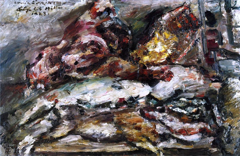 Meat and Fish at Hiller's Berlin by Lovis Corinth - Hand Painted Oil Painting