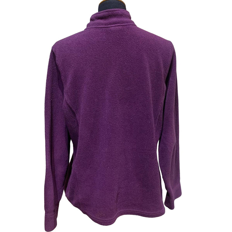 LL Bean Large Long Sleeve Fleece 1/4 Zip Polyester Blend Pullover Sweater