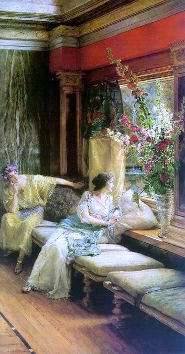 Vain Courtship by Sir Lawrence Alma-Tadema - Hand Painted Oil Painting