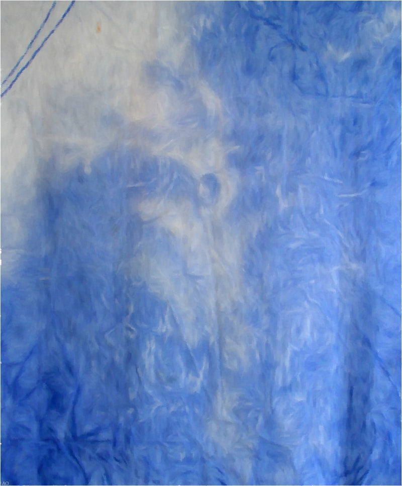 Blue Gray Abstract by Our Original Collection - Hand Painted Oil Painting