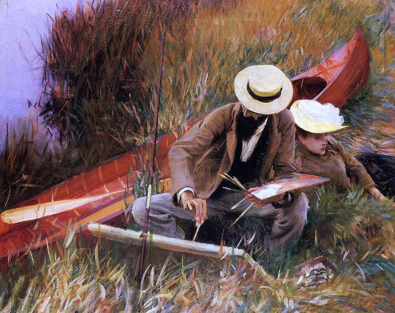 Paul Helleu Sketching with His Wife by John Singer Sargent - Hand Painted Oil Painting
