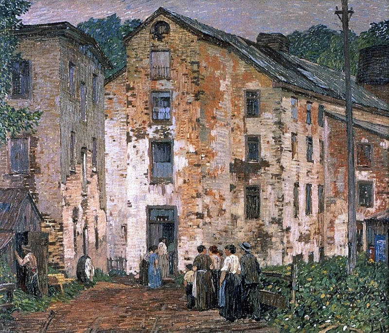 Grey Mills by Robert Spencer - Hand Painted Oil Painting