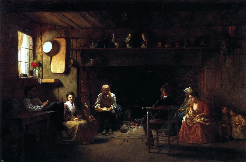 Sunday Morning by Eastman Johnson - Hand Painted Oil Painting