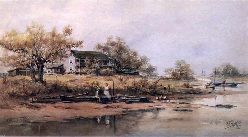 Delaware Coast Scene by Frank F English - Hand Painted Oil Painting