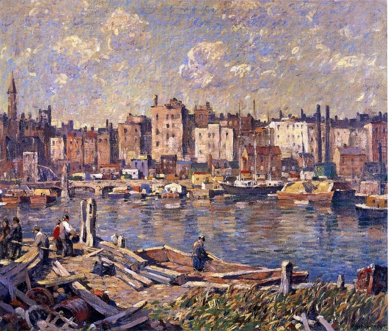Harlem River by Robert Spencer - Hand Painted Oil Painting