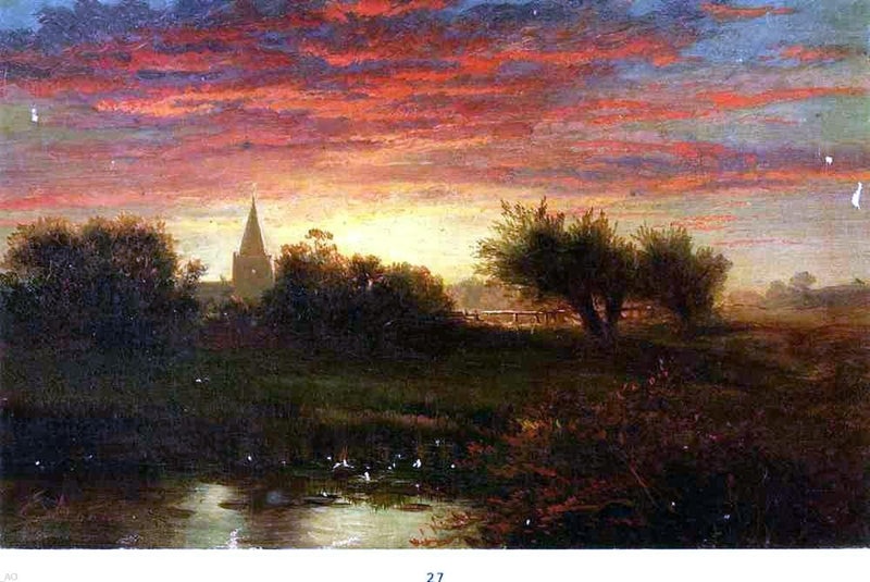 Summer Sunset by Edward Moran - Hand Painted Oil Painting