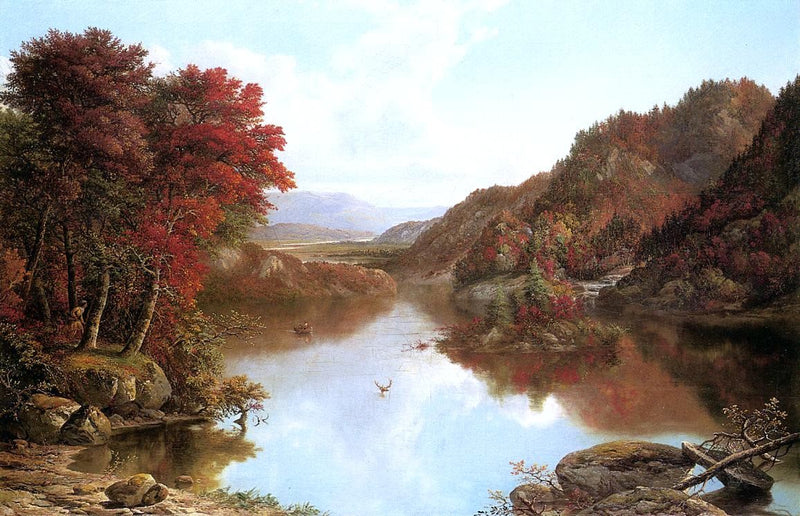 Autumn Landscape by William Mason Brown - Hand Painted Oil Painting