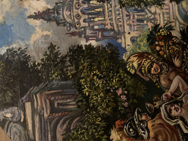 Oil painting Fun in the garden Alexander Litvinov
