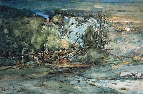 Frontier Cabin by William Louis Sonntag - Hand Painted Oil Painting